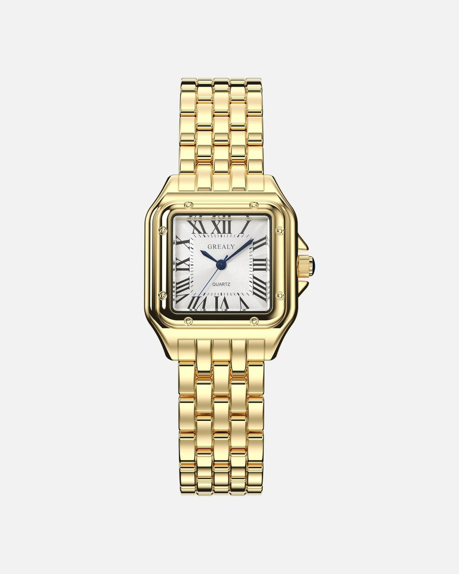 Vintage-inspired stainless steel watch, sapphire crystal - women's timepiece, Bandalini