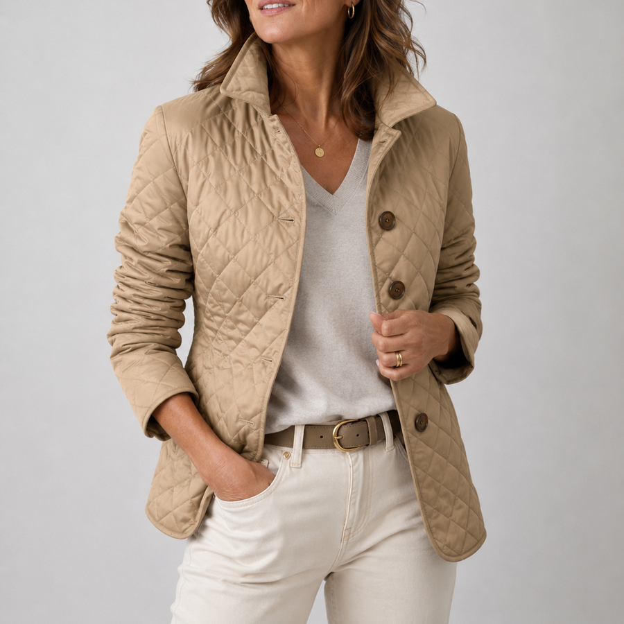 Women's lightweight quilted jacket by Bandalini with a relaxed fit and light padding, ideal for casual outings.