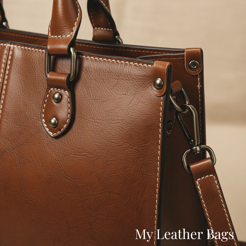 Women’s Leather Tote Bag – Structured Handbag