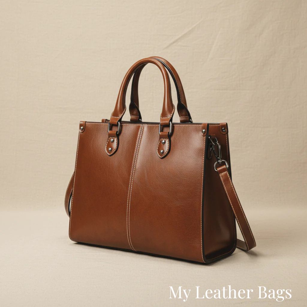 Women’s Leather Tote Bag – Structured Handbag