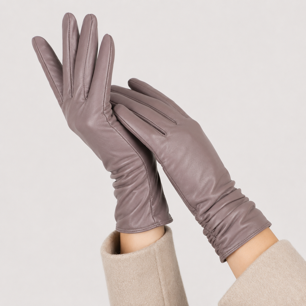 Women's Leather Winter Gloves Warm Elegant Cold Weather Accessories