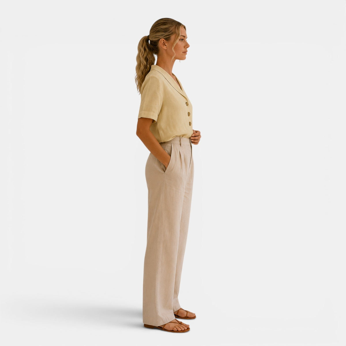 Women's Short Sleeve Blouse Relaxed Fit Button Front T-shirt