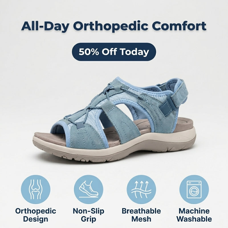 Bandalini PureStep™ women's orthopedic sandals with cushioned straps and supportive soles, ideal for comfortable everyday wear.