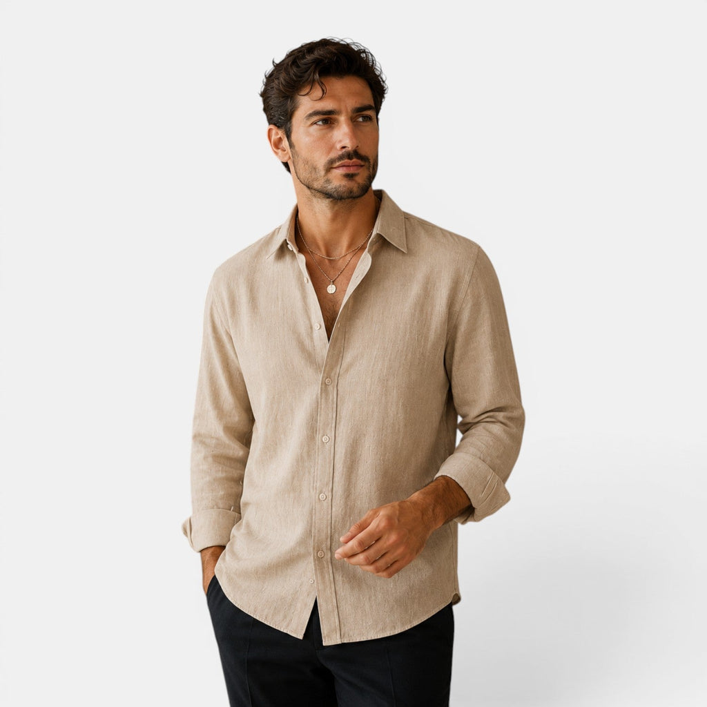 Men's Long Sleeve Shirt Lightweight Comfort Smart Casual Style
