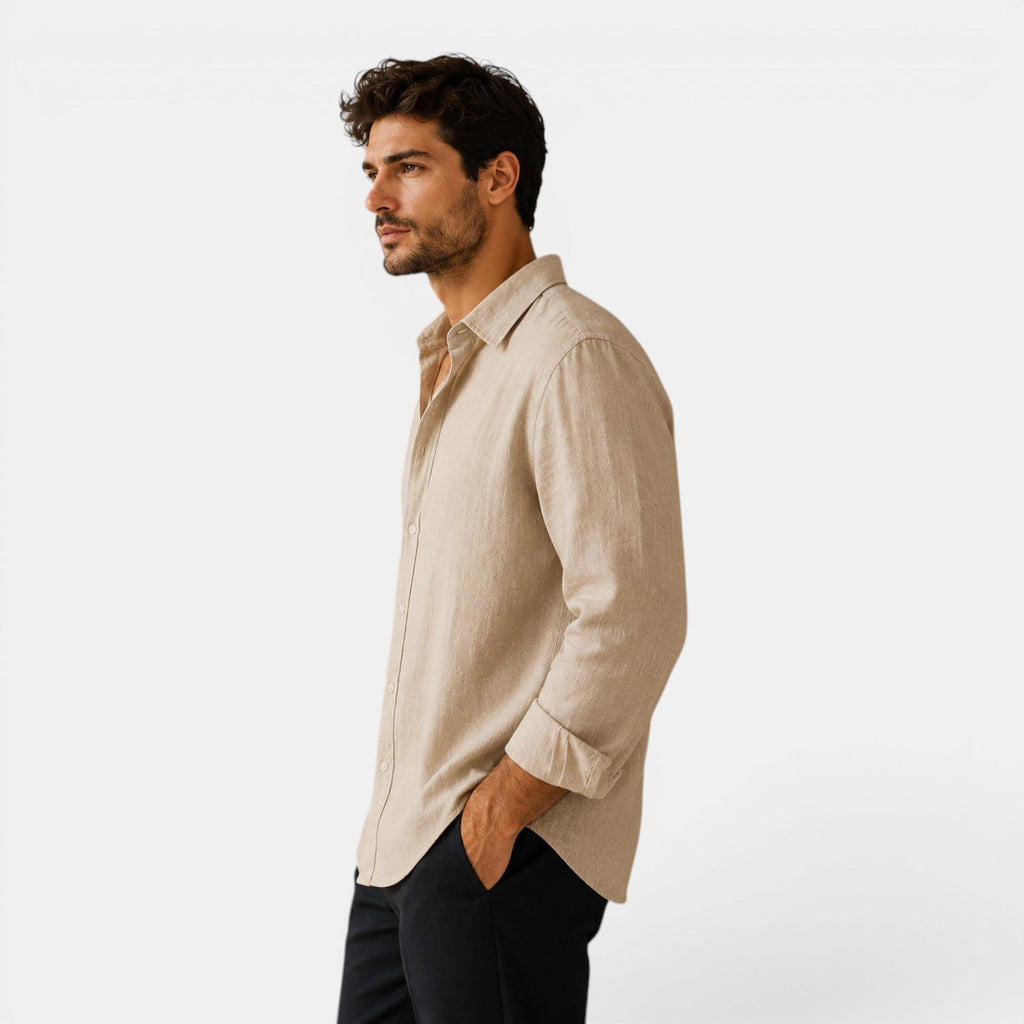 Men's Long Sleeve Shirt Lightweight Comfort Smart Casual Style