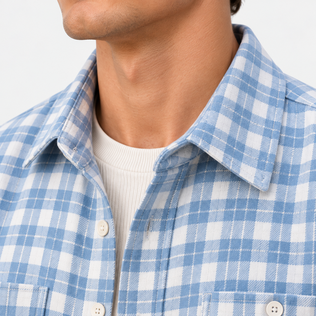 Men’s Flannel Shirt Soft Plaid Long Sleeve Casual Jacket