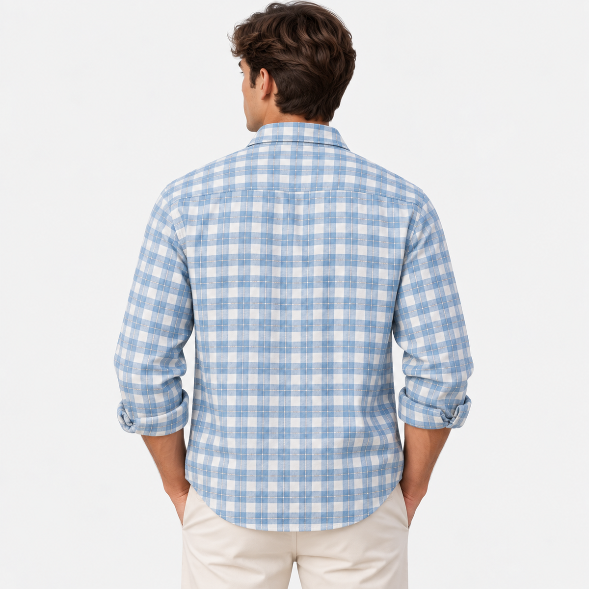 Men’s Flannel Shirt Soft Plaid Long Sleeve Casual Jacket