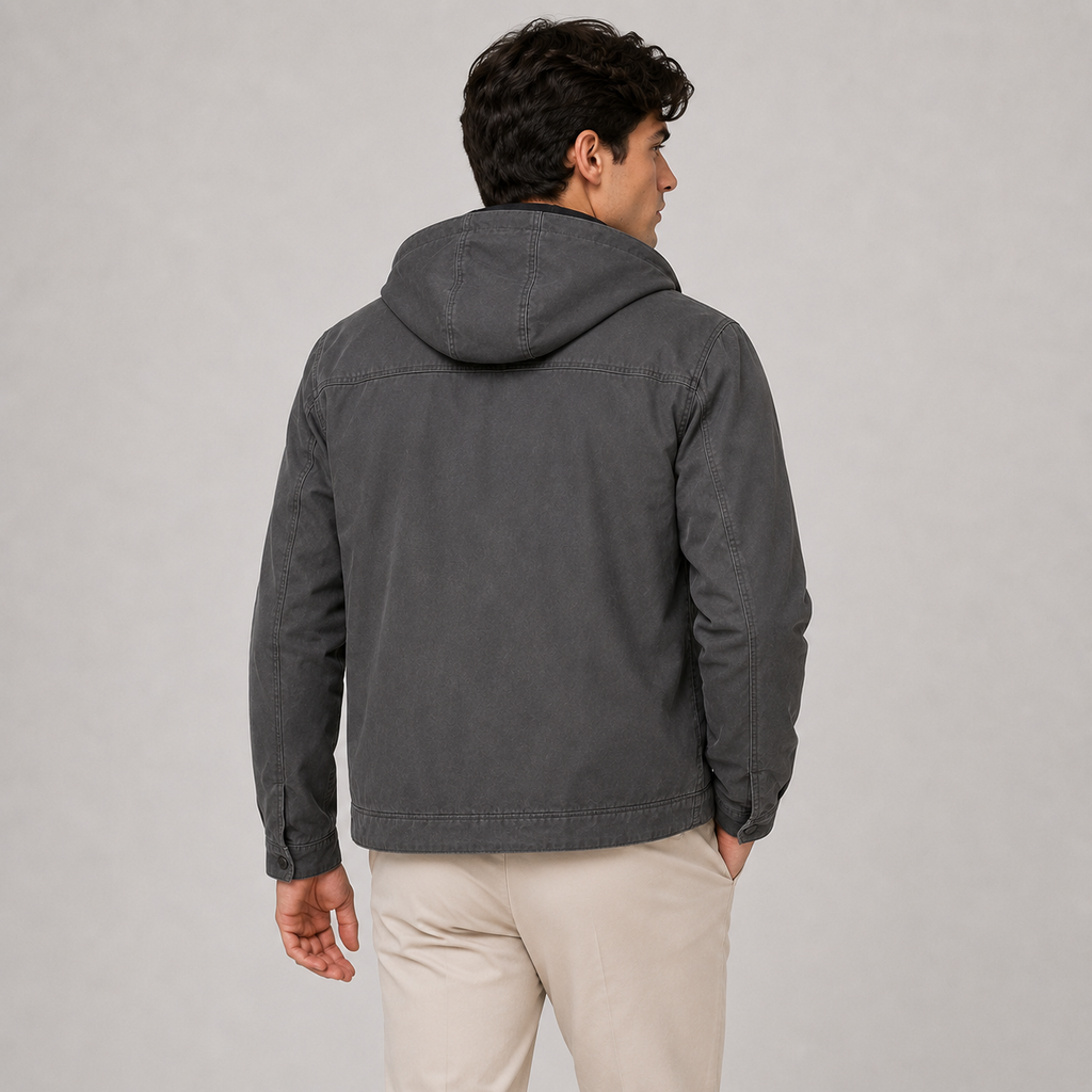Men's Harrington Jacket Hooded Classic Cold Weather