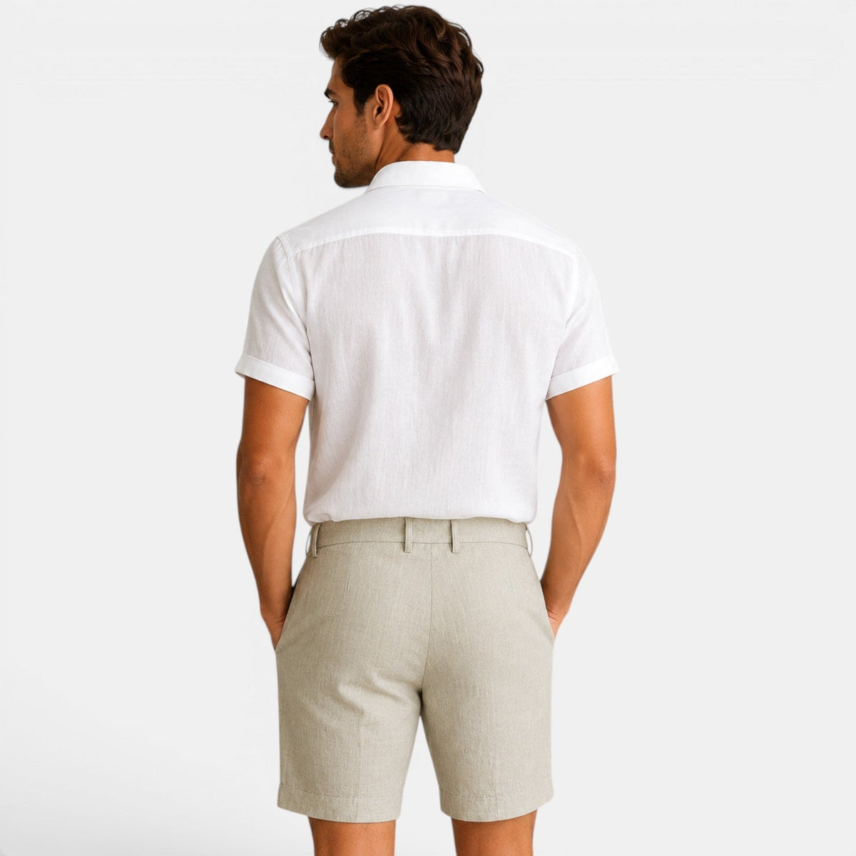 Men's Casual Linen Look Shorts Lightweight Comfort Everyday Wear