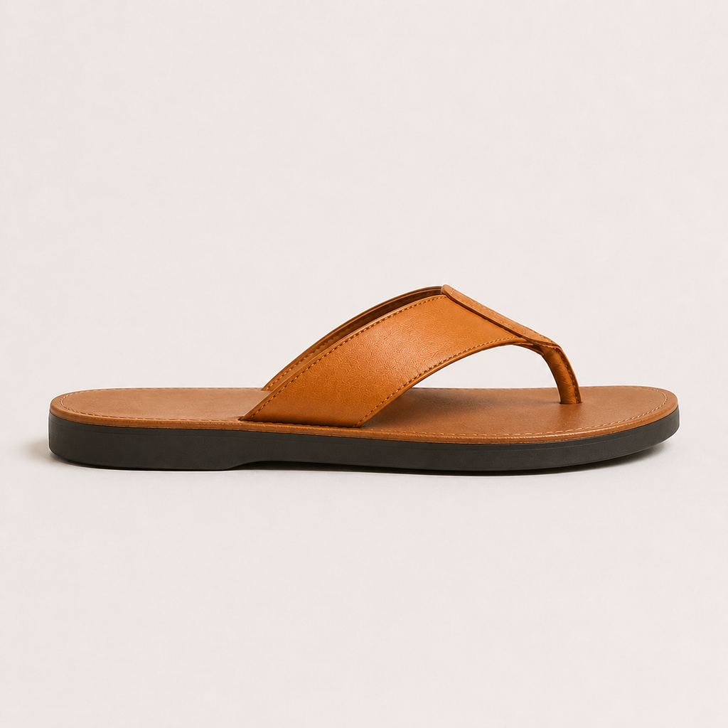 Men's Leather Sandals Comfortable Slip-On Casual Footwear