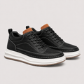 Men's Comfortable Leather Look Sneakers for Everyday Walking