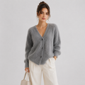 Women's Knit Cardigan Comfortable Long Sleeve Button Sweater