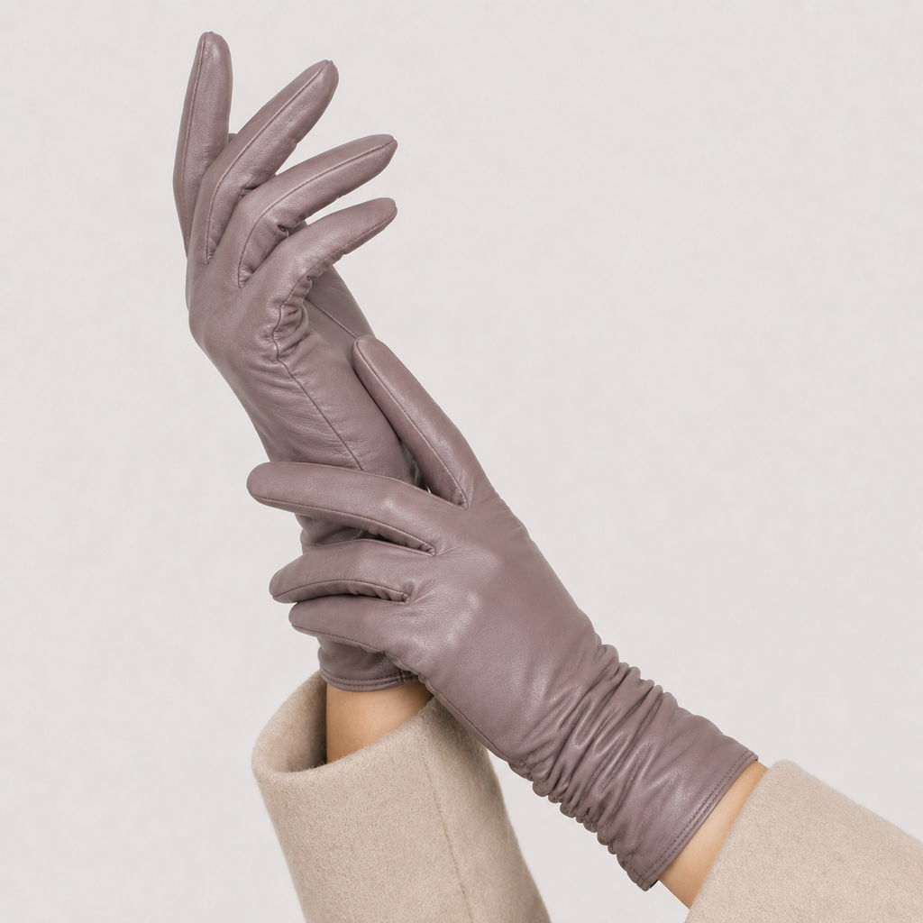 Women's Leather Winter Gloves Warm Elegant Cold Weather Accessories