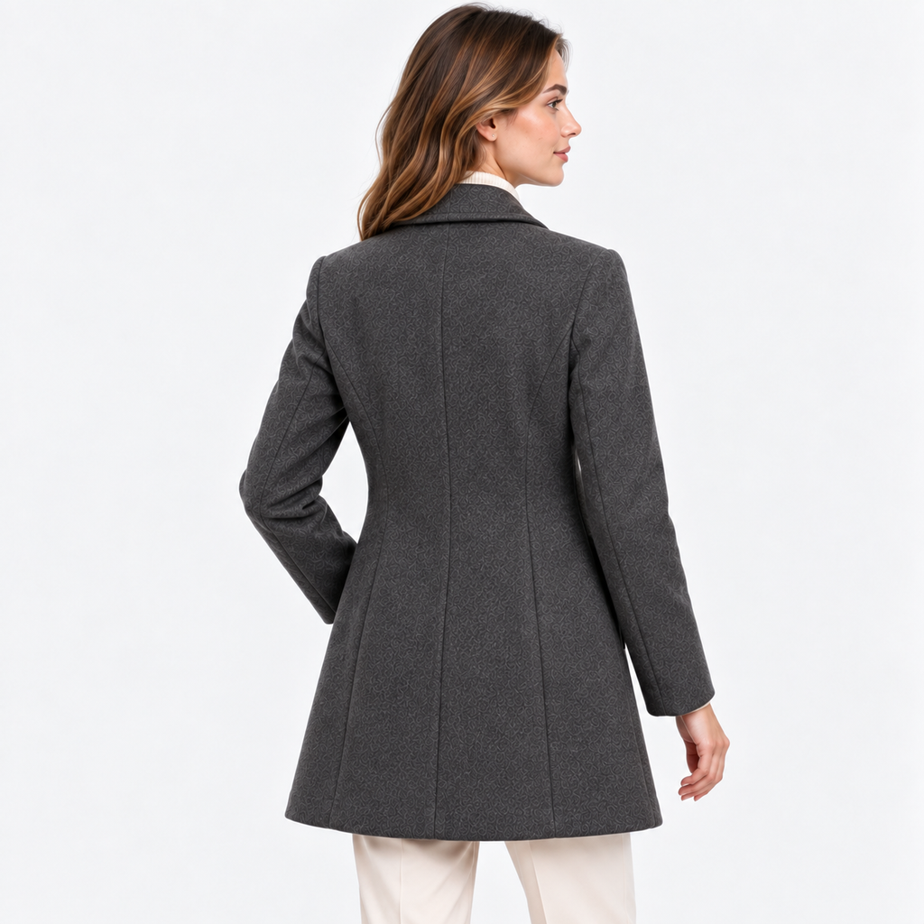 Women’s Mid-Length Coat Single Breasted Classic Outerwear