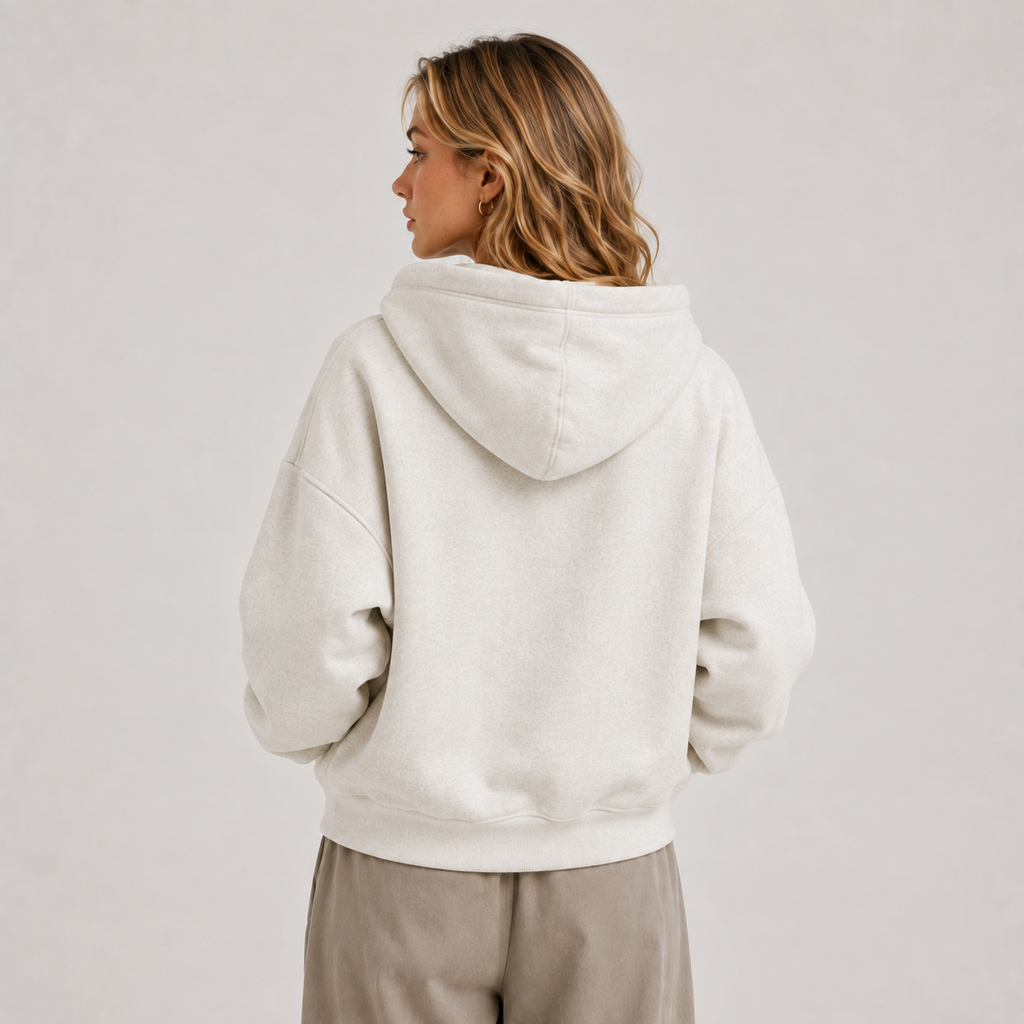Women's Hooded Jacket Soft Casual Sweatshirt with Pocket