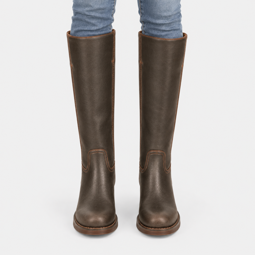 Women's Knee-High Boots – Classic Block-Heel Tall Boots