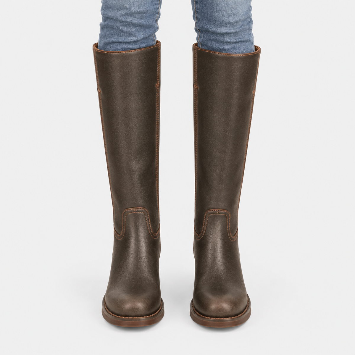Women's Knee-High Boots – Classic Block-Heel Tall Boots