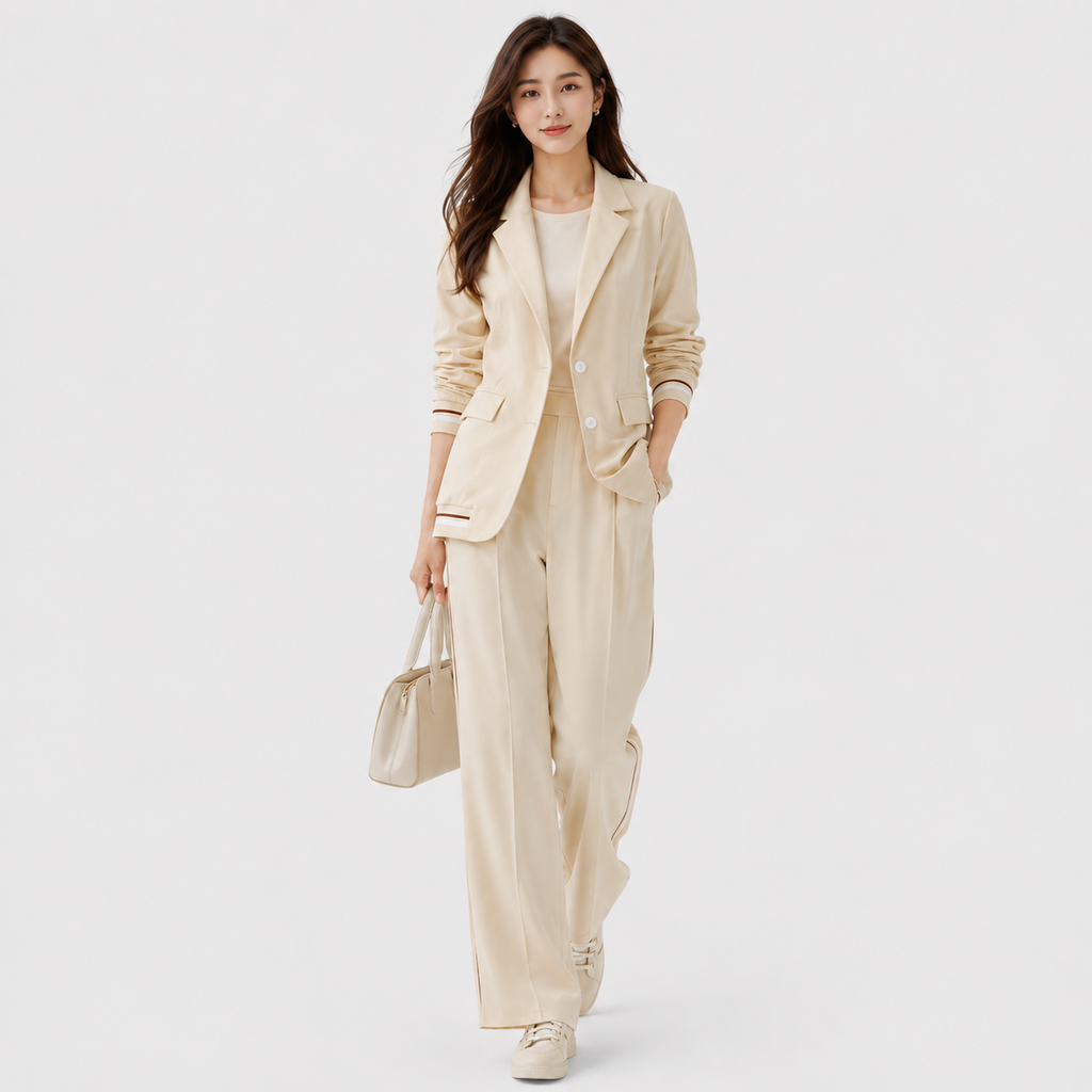 Women's Blazer and Trouser Set for Work and Formal Events