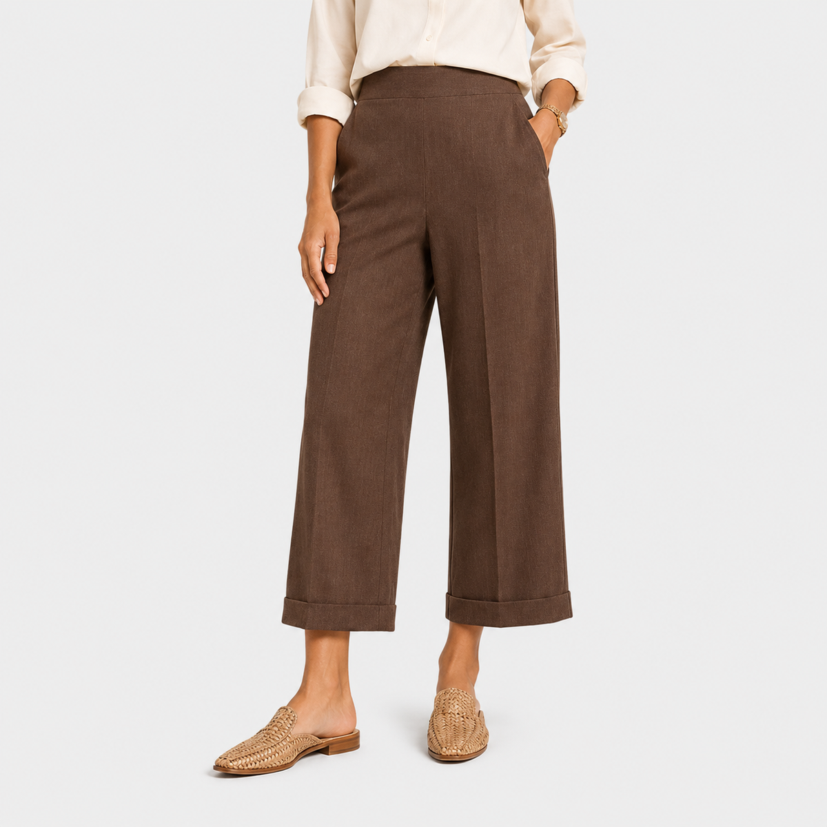 Women's Premium Wide Leg Pants Comfortable Relaxed Fit