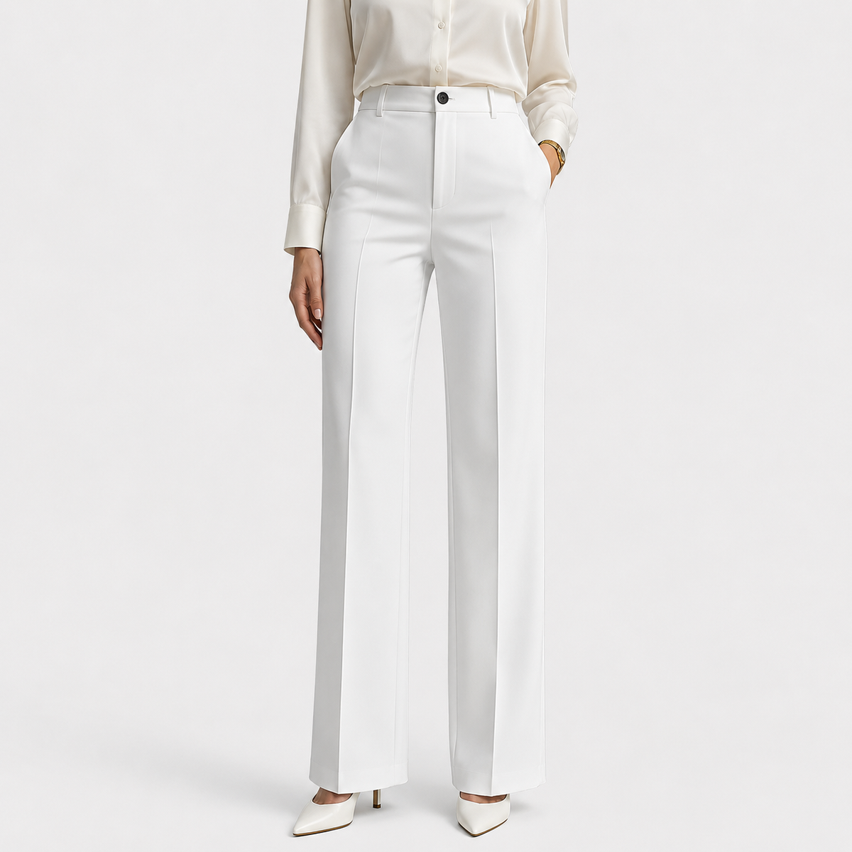 Women's Premium Wide Leg Trousers Comfortable Office Wear