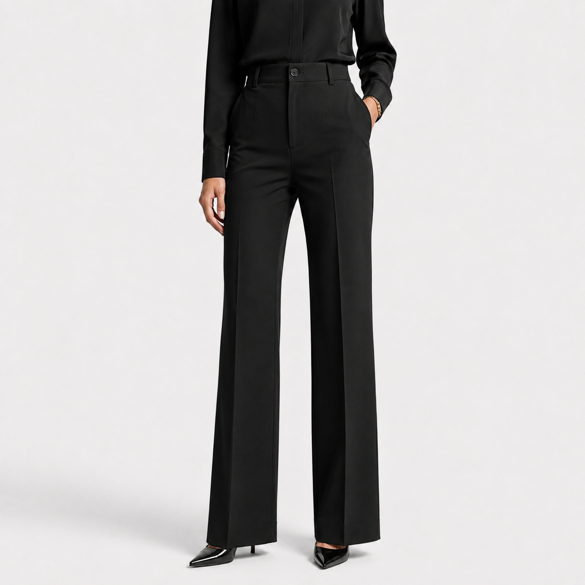 Women's Premium Wide Leg Trousers Comfortable Office Wear