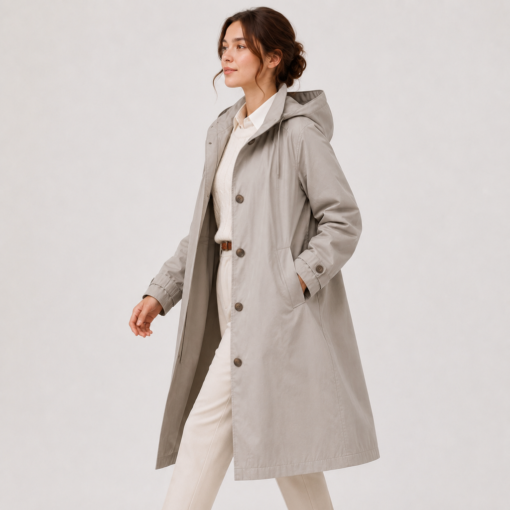 Women's Lightweight Hooded Windbreaker Water Resistant Rain Coat