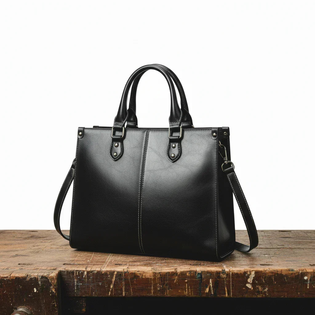Women’s Leather Tote Bag – Structured Handbag