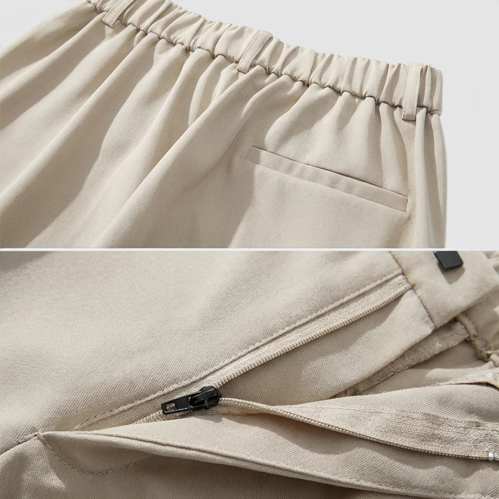 Men’s Pleated Straight Leg Trousers
